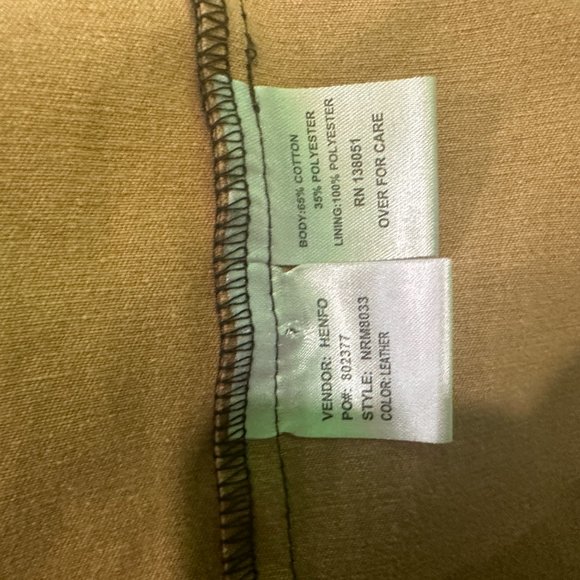 North River Men’s Size Large long Sleeve Cotton Suede Shirt Jacket - Picture 5 of 5